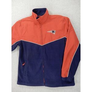 New England Patriots Bill Belichick Fleece Jacket (Men's‎ Medium) Red/Blue